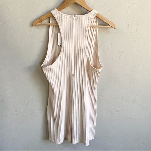 NWT‎ Zara Cream Ribbed Romper - Picture 5 of 7